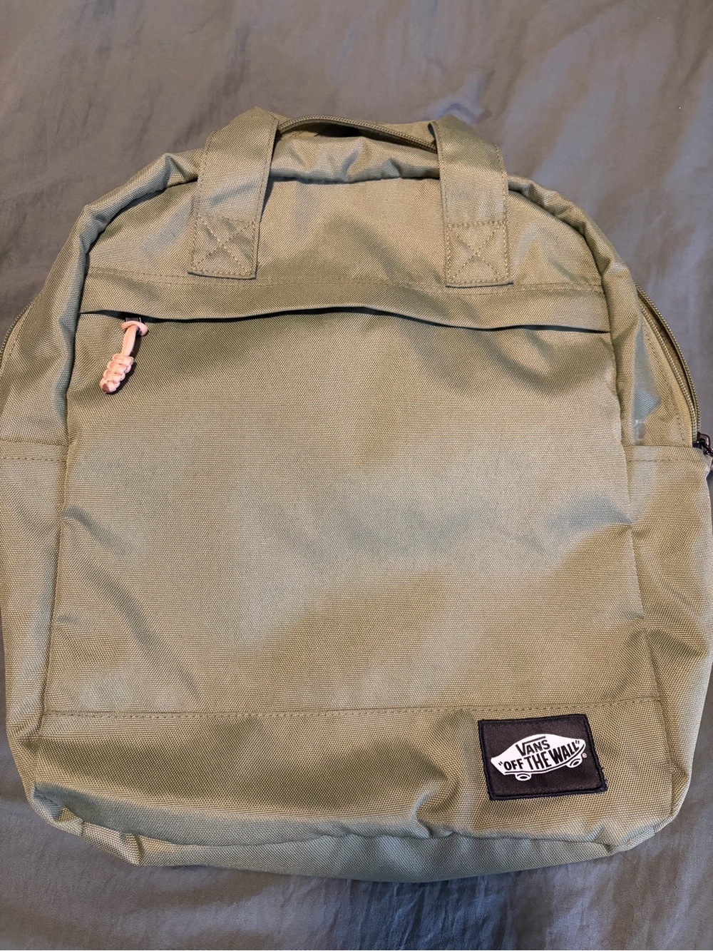 Vans Olive Backpack with Front Pocket - Men's Casual Pack